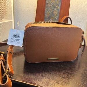 Fossil Tan Leather Crossbody Bag